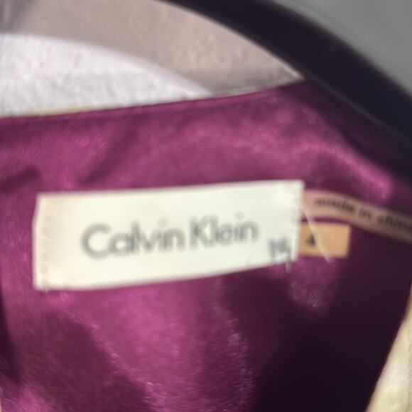 NWT Calvin Klein 100% Silk Chic Abstract Multicolor Dress Size 4 - Picture 9 of 11